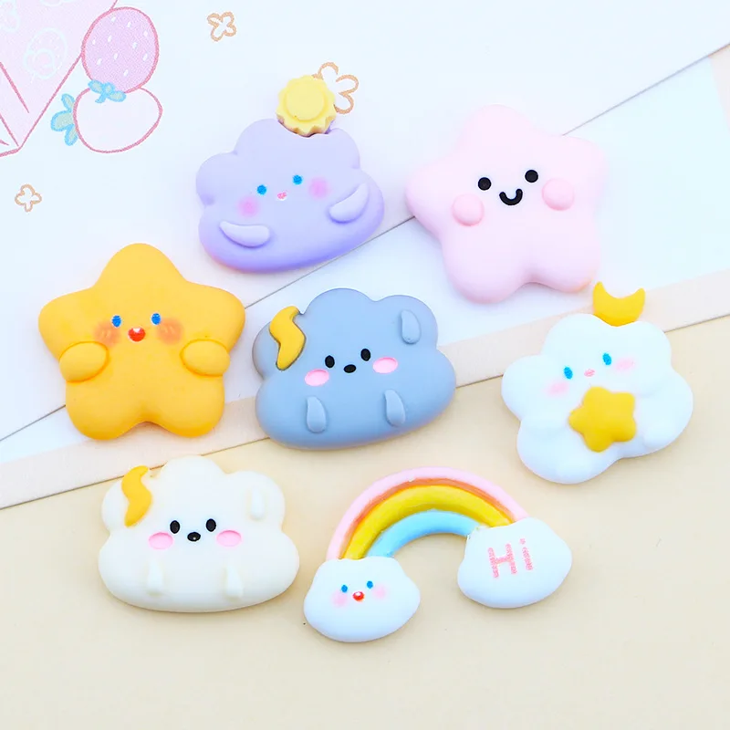 10 Pcs New Cute Mini Cartoon Rainbow, Cloud Series Flatback Resin Cabochons Scrapbook Diy Jewellery Decor Crafts Accessories
10 Pcs New Cute Mini Cartoon Rainbow, Cloud Series Flatback Resin Cabochons Scrapbook Diy Jewellery Decor Crafts Accessories