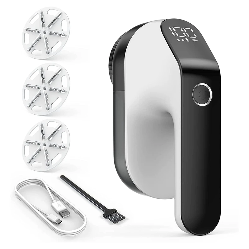 Ball Remover With LED Indicators USB Rechargeable Lint Razor With 3 Height Settings, 6 Blade Blades, 2000 Mah
Ball Remover With LED Indicators USB Rechargeable Lint Razor With 3 Height Settings, 6 Blade Blades, 2000 Mah
