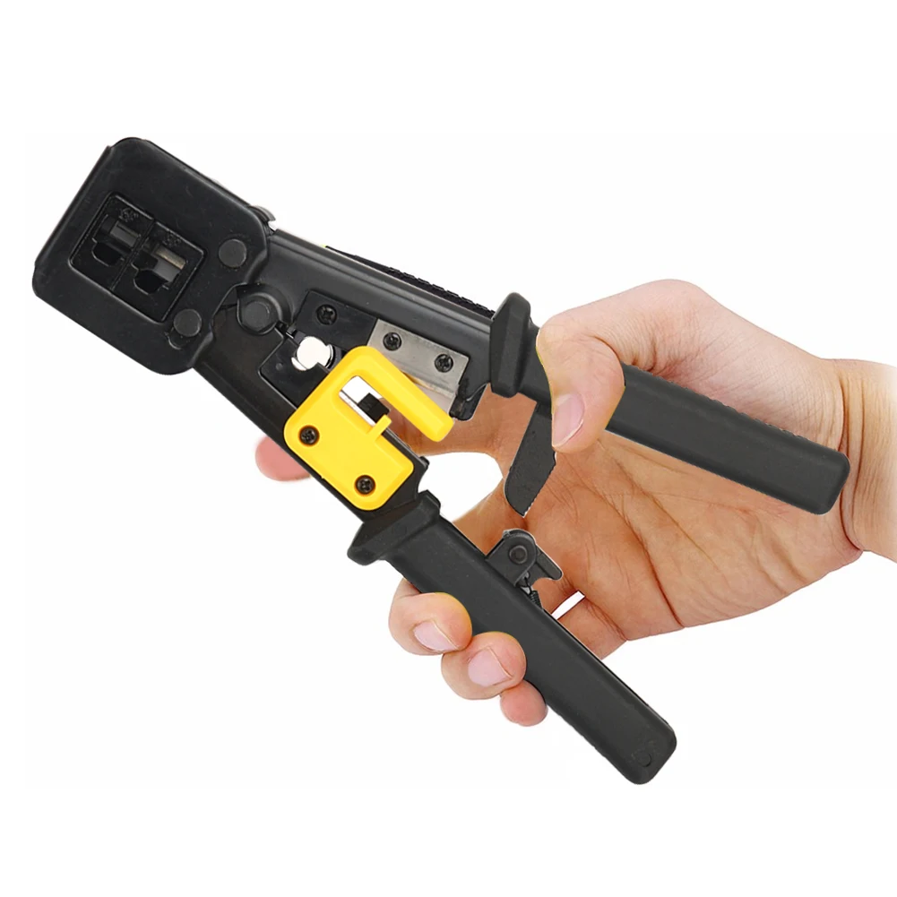 RJ11/RJ45 Crystal Head Cable 6P 8P EZ Wire Stripper Cutter Crimper Automatic UTP/STP Terminal Crimping Stripping Pliers
RJ11/RJ45 Crystal Head Cable 6P 8P EZ Wire Stripper Cutter Crimper Automatic UTP/STP Terminal Crimping Stripping Pliers