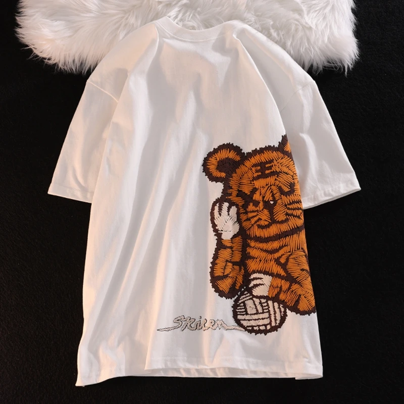 Tiger Foam Print T-Shirt Women Round Neck Plus Size Tees Female Clothes 2022 Summer Thin Short-Sleeved Top
Tiger Foam Print T-Shirt Women Round Neck Plus Size Tees Female Clothes 2022 Summer Thin Short-Sleeved Top