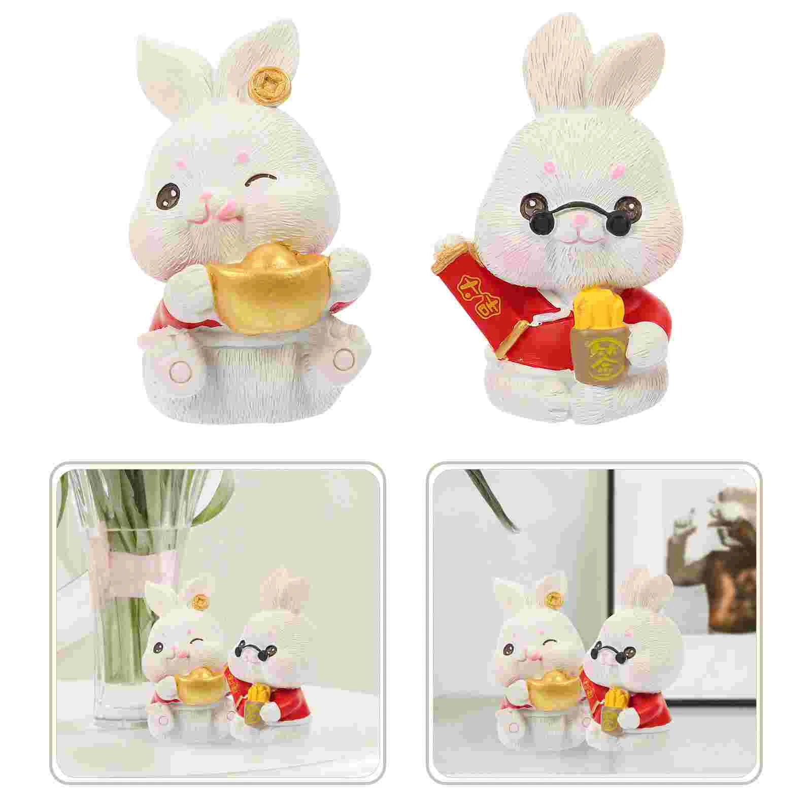 2pcs Resin Rabbit Figurine Decoration Desktop Bunny Decor Cabinet Zodiac Rabbit Figurine
2pcs Resin Rabbit Figurine Decoration Desktop Bunny Decor Cabinet Zodiac Rabbit Figurine