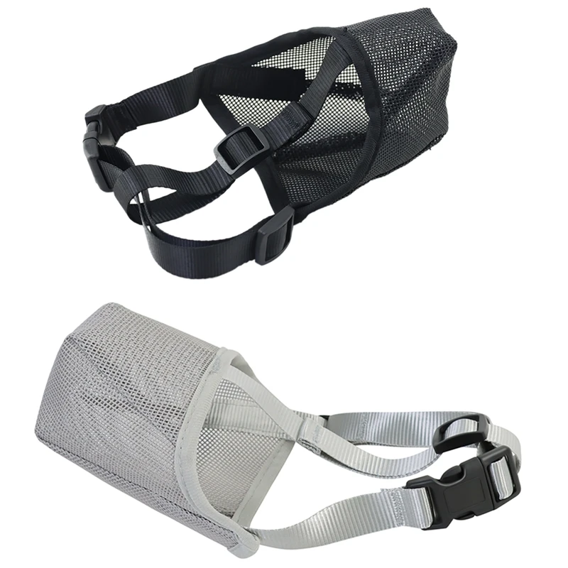 

2PCS Adjustable Mesh Dog Muzzle For Small Medium Dog, For Prevent Biting Chewing Licking