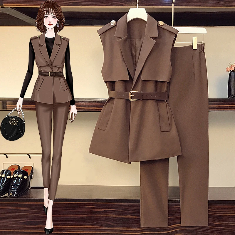 Large Size Office Women's 2022 Spring Autumn New Slim Waist Waist Suit Vest + High Waist Casual Pants Two-piece Sets For Women
Large Size Office Women's 2022 Spring Autumn New Slim Waist Waist Suit Vest + High Waist Casual Pants Two-piece Sets For Women