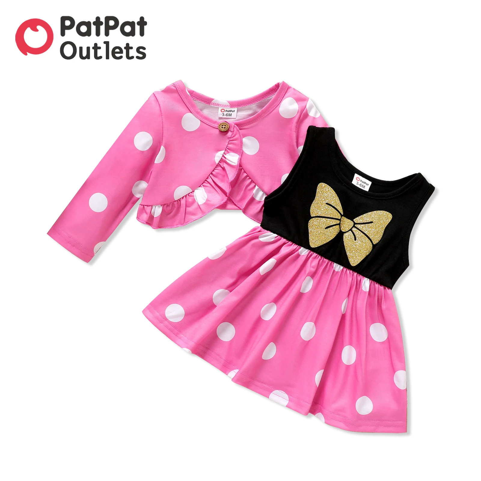 PatPat 2pcs Newborn Baby Girl Clothes Butterfly Print Spliced Polka Dots Tank Party Princess Dress Long-sleeve Cardigan Set
PatPat 2pcs Newborn Baby Girl Clothes Butterfly Print Spliced Polka Dots Tank Party Princess Dress Long-sleeve Cardigan Set