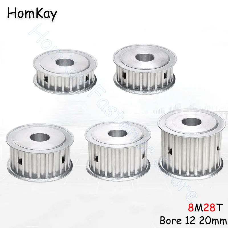 8M Timing Pulley Bore 12 20 mm 28 Tooth Synchronous Wheels CNC 3D Printer Accessories Parts for Belt width 25-30mm
8M Timing Pulley Bore 12 20 mm 28 Tooth Synchronous Wheels CNC 3D Printer Accessories Parts for Belt width 25-30mm