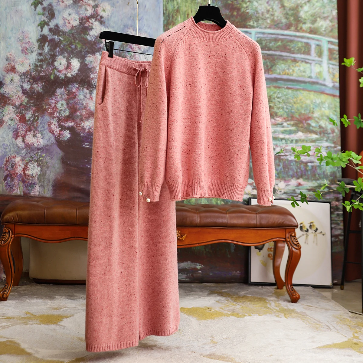 High-quality Light Luxury Color Yarn Wool Wide-legged Pants Winter Fashion Suit Female 2023 Autumn and Winter New 2-piece Set
High-quality Light Luxury Color Yarn Wool Wide-legged Pants Winter Fashion Suit Female 2023 Autumn and Winter New 2-piece Set