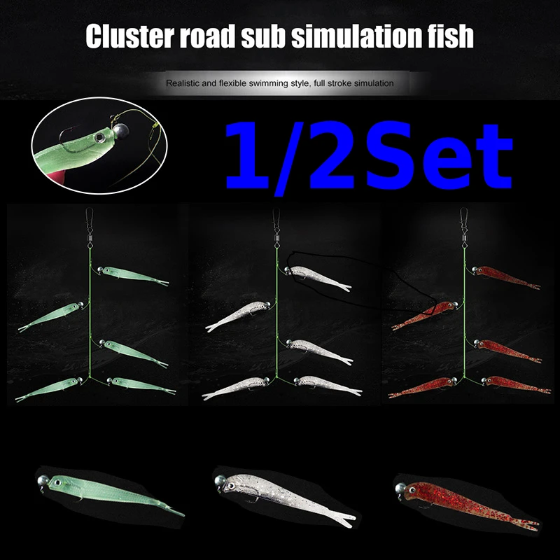1/2 Set Fishing Bait Bait Cluster Soft Worm Artificial Fake Soft Lures Group Set Sea Bass Perch Pesca Fishing Tackles
1/2 Set Fishing Bait Bait Cluster Soft Worm Artificial Fake Soft Lures Group Set Sea Bass Perch Pesca Fishing Tackles