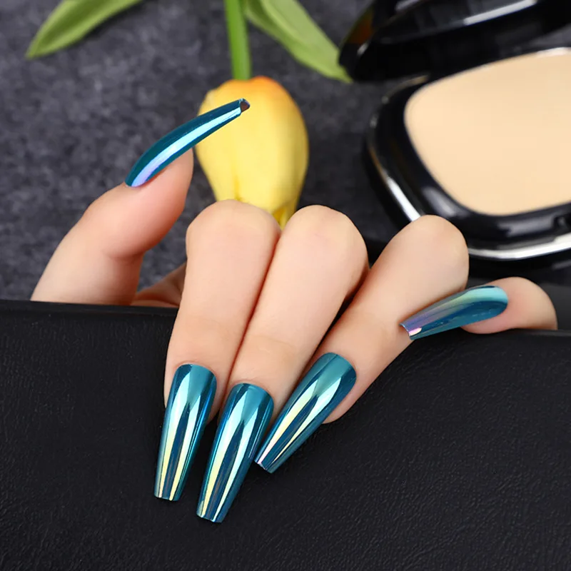 Artificial Mirror Aurora Illusion Fake Nails With Glue Removable Long Paragraph Fashion Manicure Nail Tips False Nails For Girl
Artificial Mirror Aurora Illusion Fake Nails With Glue Removable Long Paragraph Fashion Manicure Nail Tips False Nails For Girl