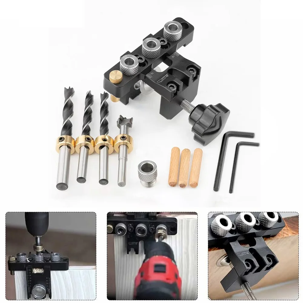 Precision Hole Drilling Guide Doweling Jig 3 In 1 Punch Locator Cam Tenoning Pin Hole Puncher Locator Woodworking Tool
Precision Hole Drilling Guide Doweling Jig 3 In 1 Punch Locator Cam Tenoning Pin Hole Puncher Locator Woodworking Tool