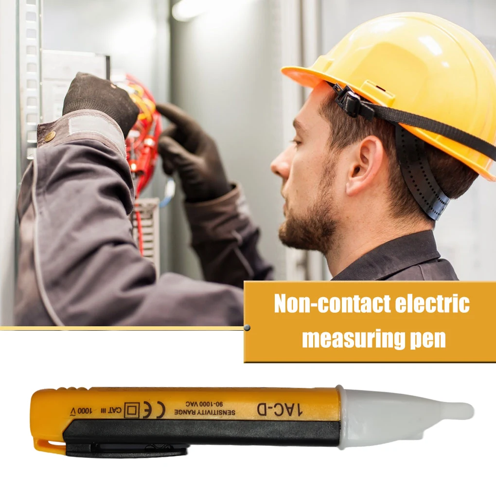 Electric indicator Non-Contact Socket Wall AC Power Outlet Voltage Detector Sensor Tester Pen LED light AC 110V-220V 90-1000V
Electric indicator Non-Contact Socket Wall AC Power Outlet Voltage Detector Sensor Tester Pen LED light AC 110V-220V 90-1000V