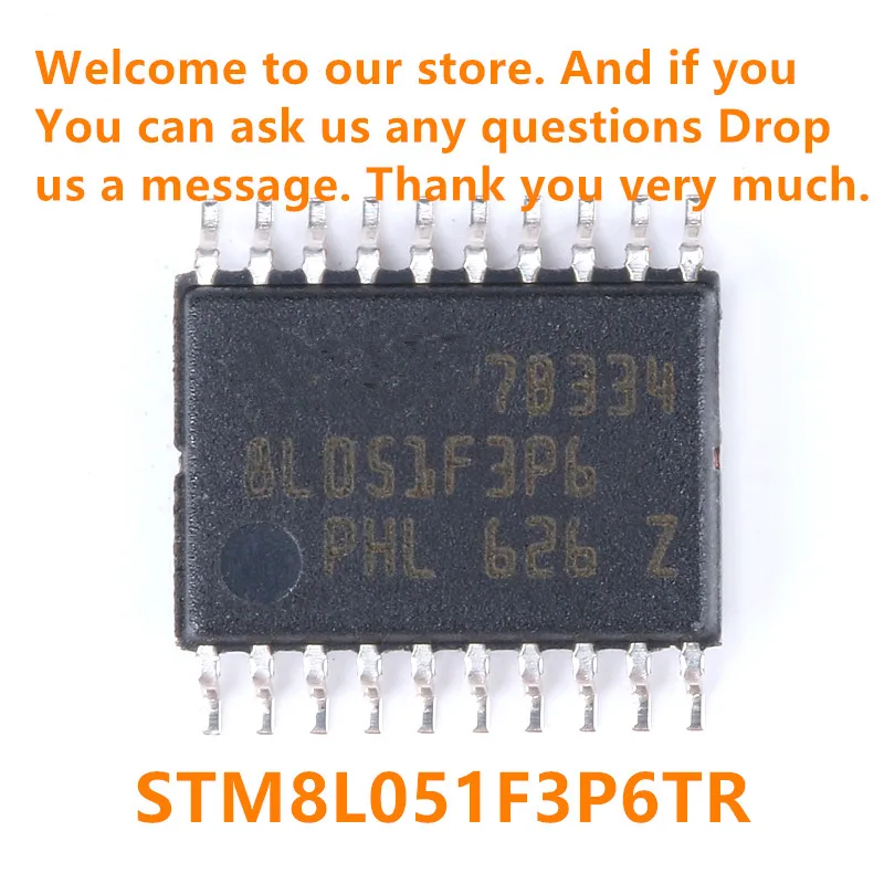 Original Authentic STM8L051F3P6TR TSOP-20 STM8L051 16MHz/8KB Flash Memory / 8-bit Microcontroller MCU Integrated Circuit IC Chip
Original Authentic STM8L051F3P6TR TSOP-20 STM8L051 16MHz/8KB Flash Memory / 8-bit Microcontroller MCU Integrated Circuit IC Chip