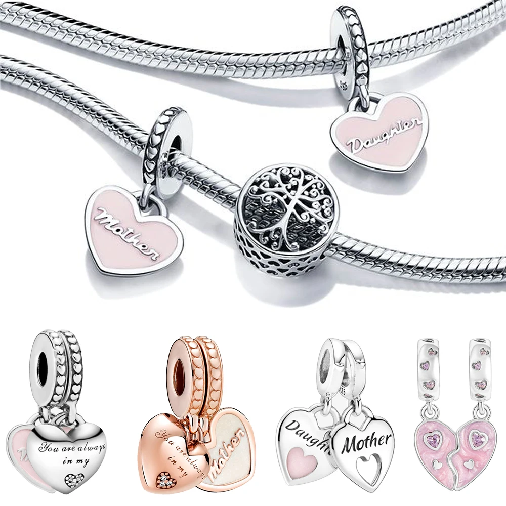 925 Silver Family Series Charm Mother's Day Gift Mother&Daughter Beads Fit Pandora Original Bracelets Fashion DIY Woman Jewelry
925 Silver Family Series Charm Mother's Day Gift Mother&Daughter Beads Fit Pandora Original Bracelets Fashion DIY Woman Jewelry