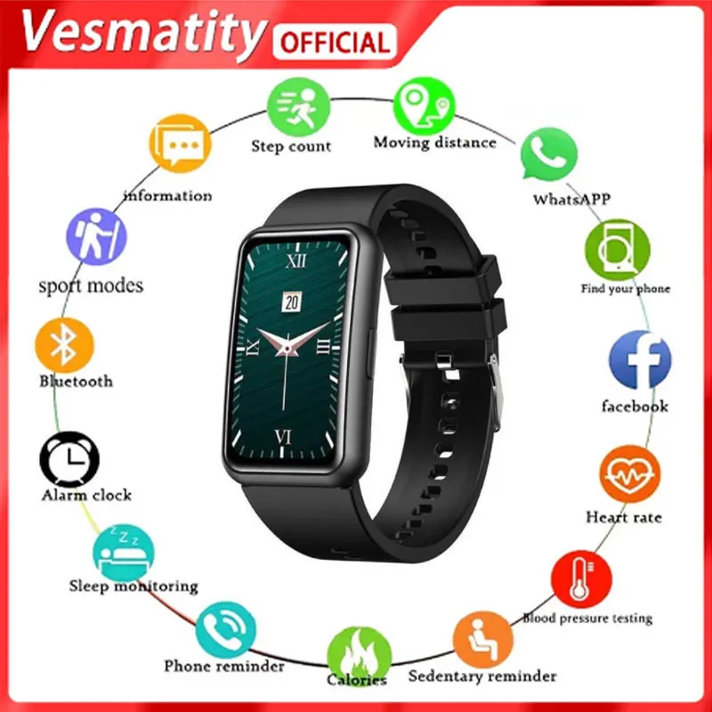 Vesmatity H06 Smart Watch Men Women Touch Blood Pressure Monitor Fitness Tracker Sport Smartwatch Watch Waterproof Smart Clock 
Vesmatity H06 Smart Watch Men Women Touch Blood Pressure Monitor Fitness Tracker Sport Smartwatch Watch Waterproof Smart Clock
