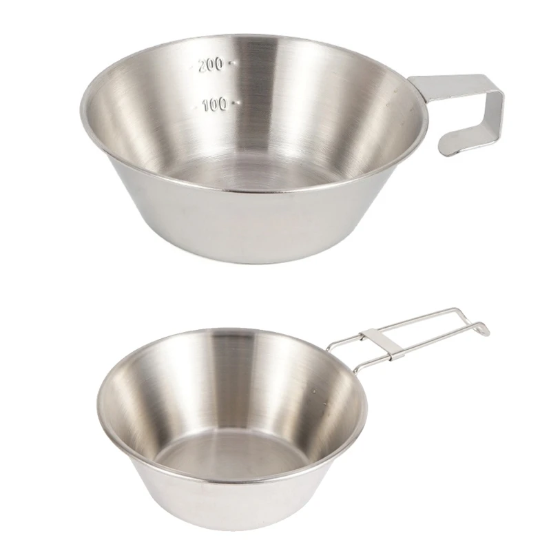 300ml Stainless Steel Bowl with Folding Handle Portable Cookware Tableware Dish for Camping Hiking Backpacking Picnic
300ml Stainless Steel Bowl with Folding Handle Portable Cookware Tableware Dish for Camping Hiking Backpacking Picnic