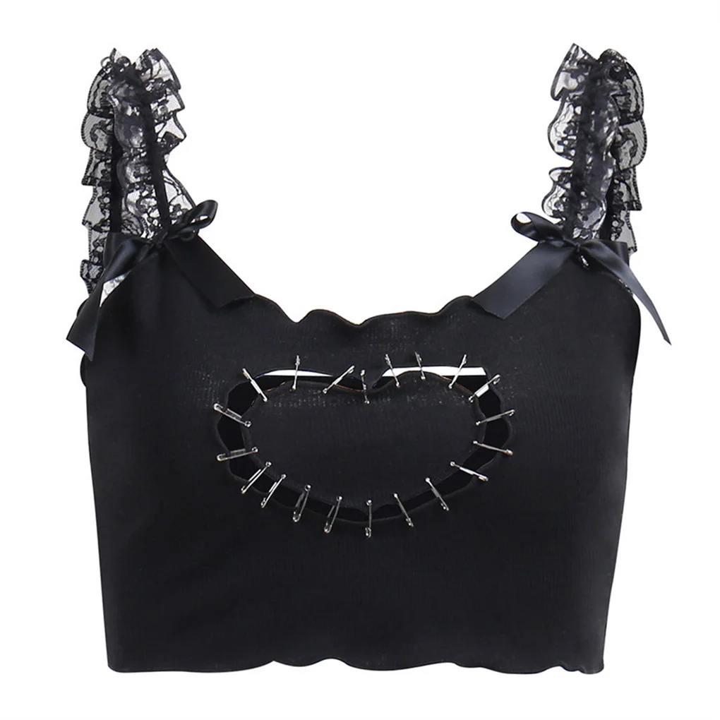 Пикантная майка с высокой талией в стиле панк, Стильная летняя модная одежда для офиса, работы, путешествий, клуба
Пикантная майка с высокой талией в стиле панк, Стильная летняя модная одежда для офиса, работы, путешествий, клуба