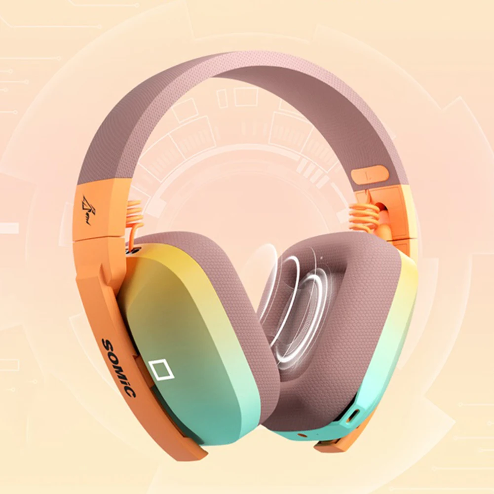 Somic G810 Wireless Bluetooth Headphone With 3 Modes Connection 35ms Ultra-low Latency Cool Light Wireless Gaming Headset
Somic G810 Wireless Bluetooth Headphone With 3 Modes Connection 35ms Ultra-low Latency Cool Light Wireless Gaming Headset