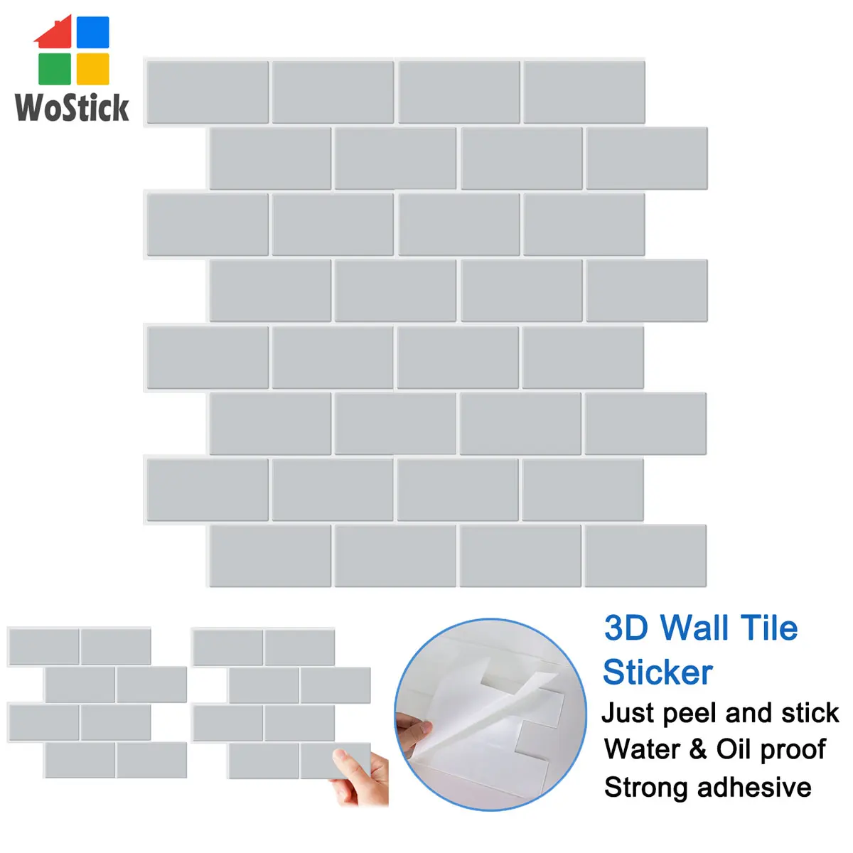1.6 MM 3D Peel and Stick Wall Tile Stickers Elegant Light Grey Color Removable Real Brick Appearance Wallpaper-10 Sheets
1.6 MM 3D Peel and Stick Wall Tile Stickers Elegant Light Grey Color Removable Real Brick Appearance Wallpaper-10 Sheets