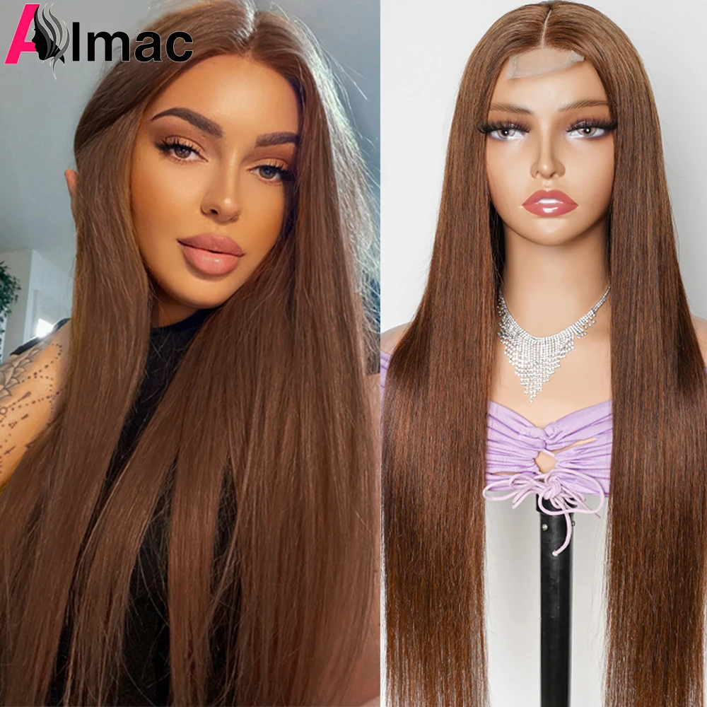 2x6 Lace Closure Wig Brown Color Bone Straight Human Hair Wigs For Women Indian Remy Long Deep Part Lace Pre-Plucked 12-28 Inch
2x6 Lace Closure Wig Brown Color Bone Straight Human Hair Wigs For Women Indian Remy Long Deep Part Lace Pre-Plucked 12-28 Inch