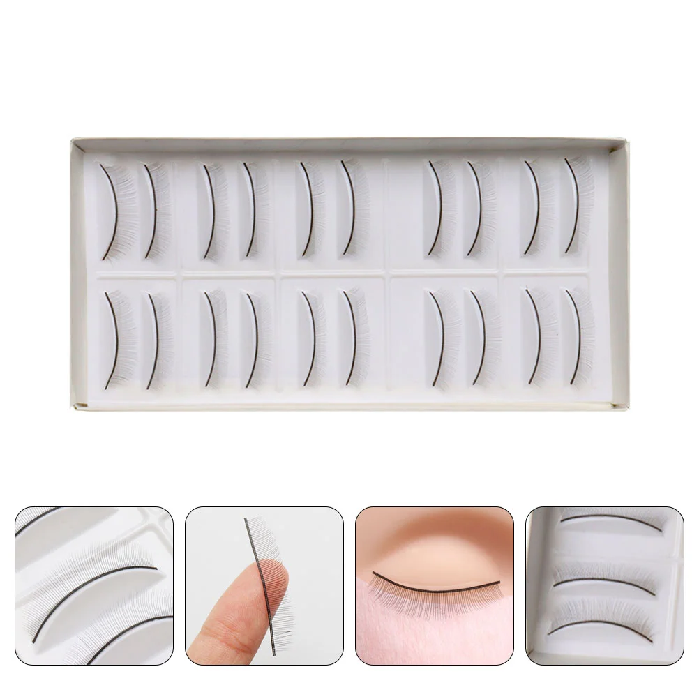 

10 Pairs Grafting Practice Eyelashes Model Kit False Extensions Dense Imitation Mannequin Simulation Supplies