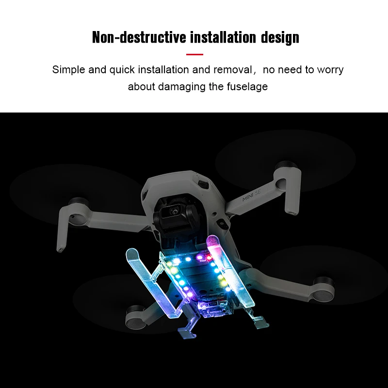 

LED Light Landing Gear Folding Extended Leg Training Kit Tripod for DJI Mini 2/Mini SE/Mavic Mini Drone Accessories