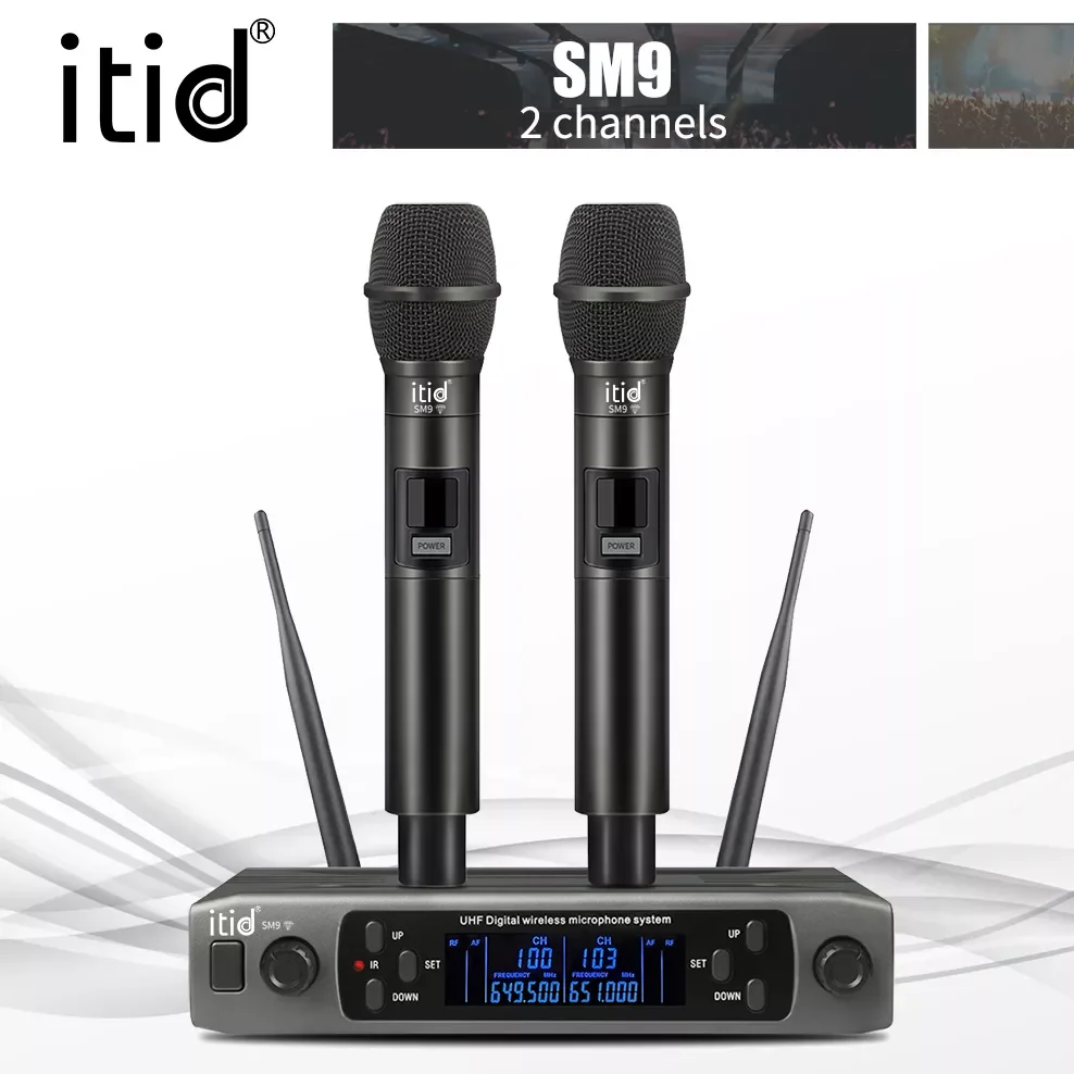 NEW2023 Karaoke Stage Performance Wedding Home KTV Party SM9 500-599MHz Professional 2 Channels Wireless Microphone System
NEW2023 Karaoke Stage Performance Wedding Home KTV Party SM9 500-599MHz Professional 2 Channels Wireless Microphone System
