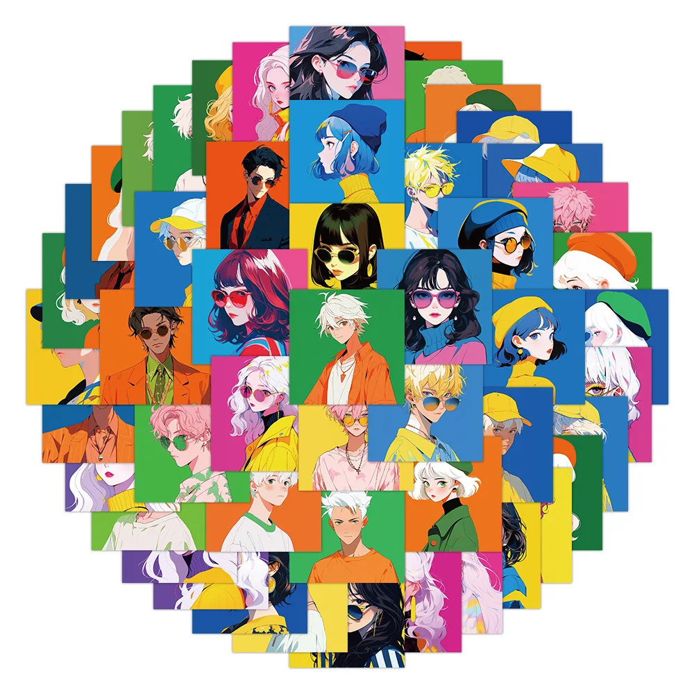 63Pcs Mixed Anime Girls Head Portrait Stickers For Motorcycle Notebook Computer Car Guitar Refrigerator Stickers
63Pcs Mixed Anime Girls Head Portrait Stickers For Motorcycle Notebook Computer Car Guitar Refrigerator Stickers