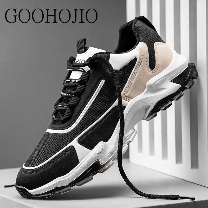 

Mesh Men Casual Shoes Male Ourdoor Jogging Trekking Sneakers Lace Up Breathable Shoes Men Comfortable Light Soft Hard-Wearing