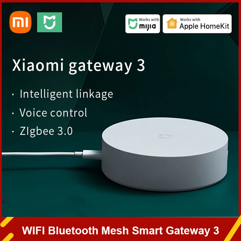 Оригинальный Многофункциональный шлюз Xiaomi Smart Gateway 3 Bluetooth Zigbee WiFi концентратор