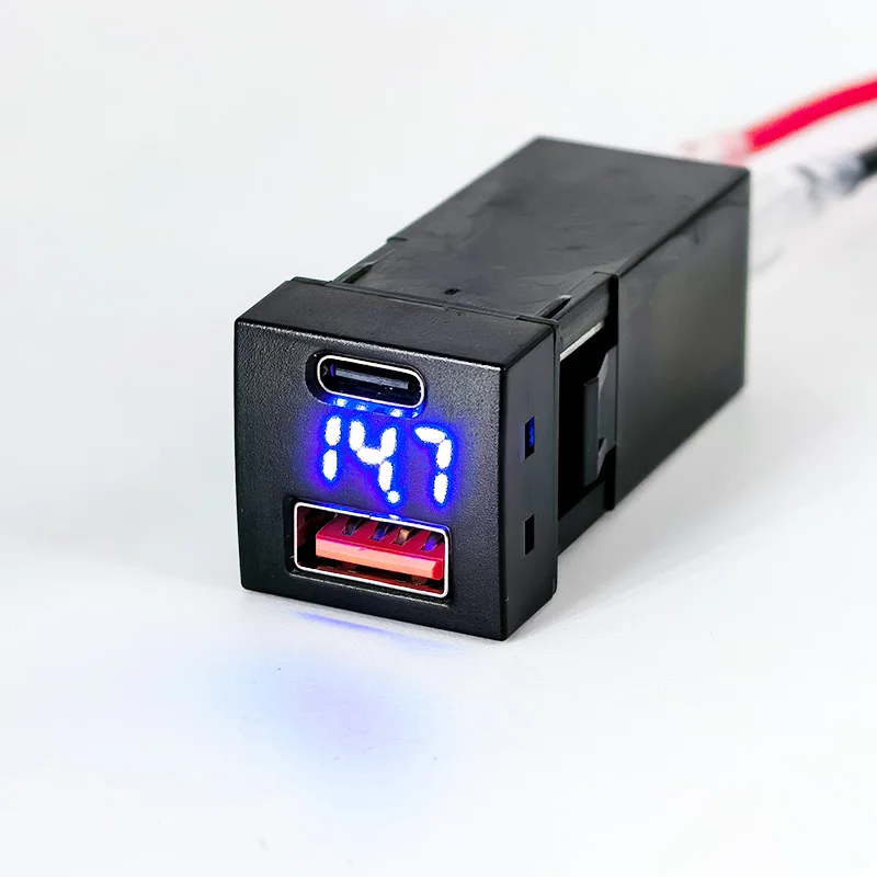 Автомобильное быстрое зарядное устройство для мобильного телефона с вольтметром 48 Вт Type-C PD USB QC3.0 для Toyota Land Cruiser Prado 150 Series Rav4 Camry Corolla
Автомобильное быстрое зарядное устройство для мобильного телефона с вольтметром 48 Вт Type-C PD USB QC3.0 для Toyota Land Cruiser Prado 150 Series Rav4 Camry Corolla