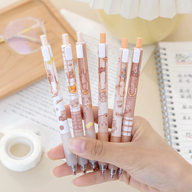 4 pcs/set Kawaii Cartoon Bear Mechanical Gel Ink Pen Cute School Office Writing Supplies Stationery Decor Gift Students
4 pcs/set Kawaii Cartoon Bear Mechanical Gel Ink Pen Cute School Office Writing Supplies Stationery Decor Gift Students