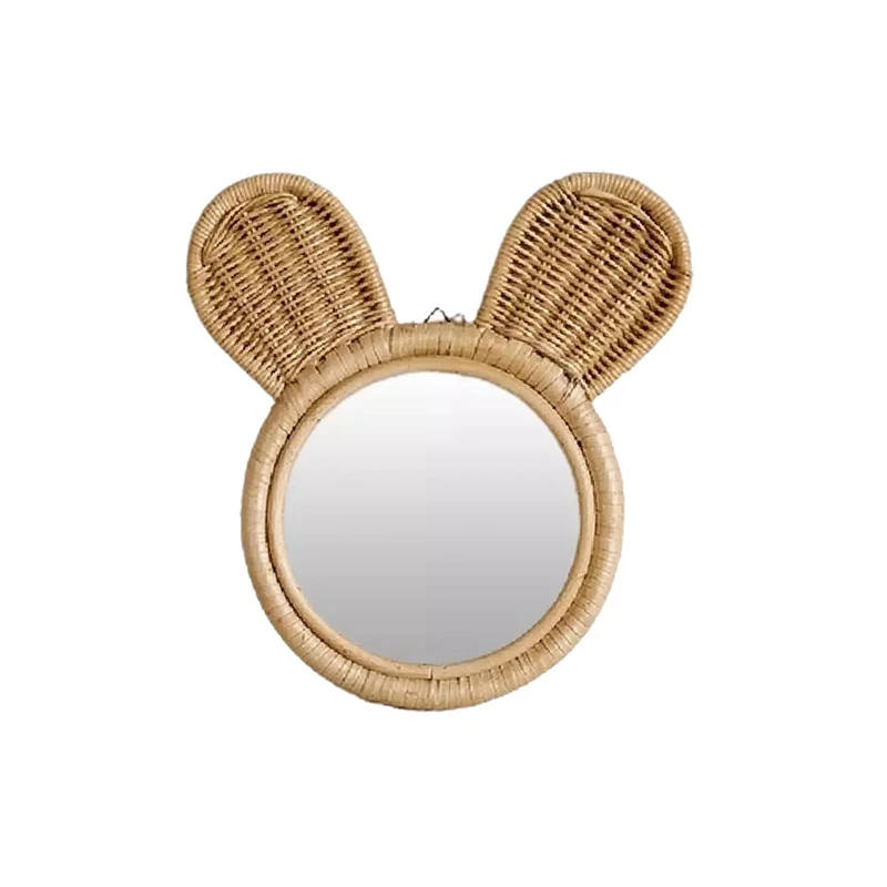 Wall-Mounted Mirror Handmade Natural Rattan Makeup Mirror Cute Monkey Shape Mirror Home Bathroom Decoration
Wall-Mounted Mirror Handmade Natural Rattan Makeup Mirror Cute Monkey Shape Mirror Home Bathroom Decoration