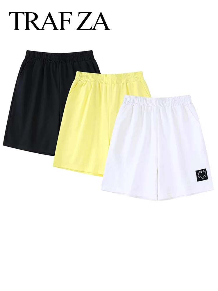 TRAF ZA Three-color Versatile Elastic Waist Comfortable Lady Shorts Solid Color Daily Convenient Straight Type Women's Shorts
TRAF ZA Three-color Versatile Elastic Waist Comfortable Lady Shorts Solid Color Daily Convenient Straight Type Women's Shorts