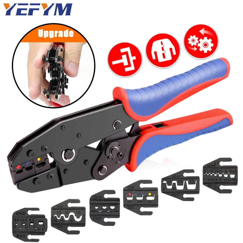 Crimping Pliers YFX-03C Easy Change jaw For Heat Shrink/Open Barrel/Non-Insulated /Ferrule/MC2.5/4/6 ConnectorsTerminals tools
Crimping Pliers YFX-03C Easy Change jaw For Heat Shrink/Open Barrel/Non-Insulated /Ferrule/MC2.5/4/6 ConnectorsTerminals tools