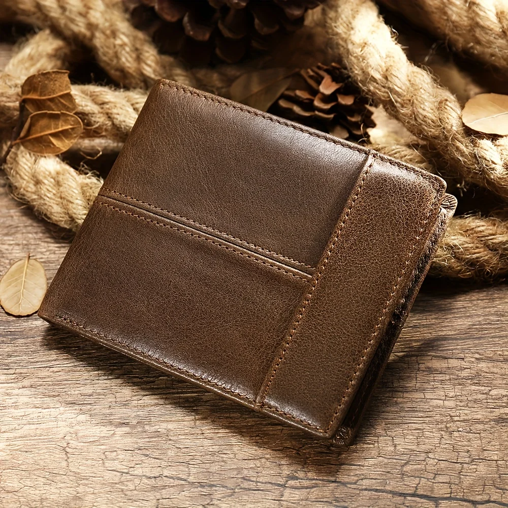 Men's Vintage Genuine Leather Wallet Rfid Blocking Top Layer Cowhide Bifold Wallet Gifts for Men Father Boy Friend
Men's Vintage Genuine Leather Wallet Rfid Blocking Top Layer Cowhide Bifold Wallet Gifts for Men Father Boy Friend