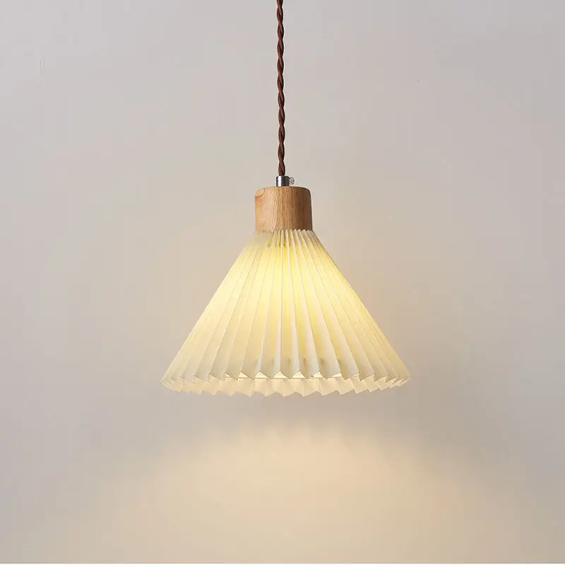 Nordic Pleated Bedside Pendant Lights Wooden Chandelier Room Decoration Modern Light Fixtures for Celling Bedroom Home Decor
Nordic Pleated Bedside Pendant Lights Wooden Chandelier Room Decoration Modern Light Fixtures for Celling Bedroom Home Decor