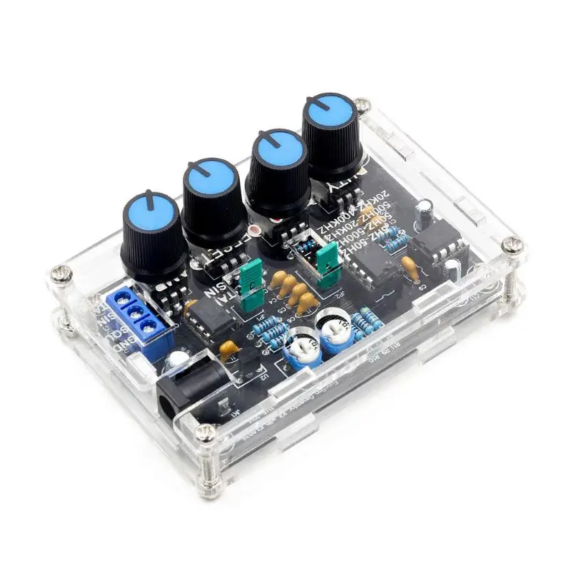1Set ICL8038 High Precision Signal Generator DIY Kit Sine Triangle Square Sawtooth Output 5Hz-400kHz Adjustable Dropship 
1Set ICL8038 High Precision Signal Generator DIY Kit Sine Triangle Square Sawtooth Output 5Hz-400kHz Adjustable Dropship