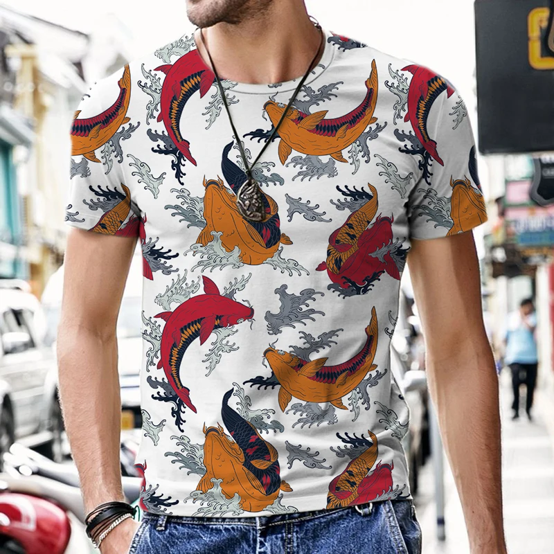 2022 summer short-sleeved men's street fashion Graffiti art series 3D koi printing pattern plus size hip-hop style short-sleeved
2022 summer short-sleeved men's street fashion Graffiti art series 3D koi printing pattern plus size hip-hop style short-sleeved