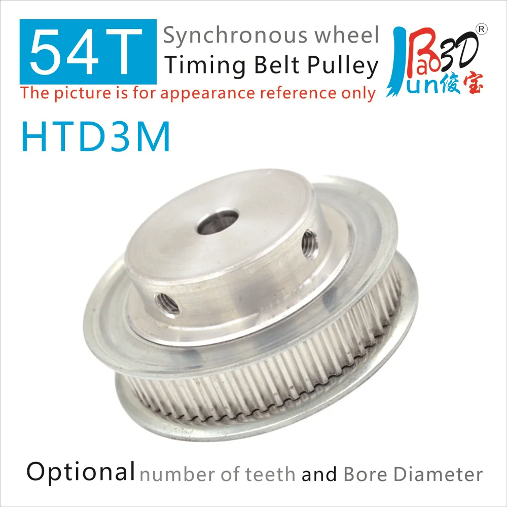 HTD 3M54 Tooth Big Pulley Belt Width6 10 15 Bore Diameter 5 6 6.35 8 10 12 14 15 16 17 18mm Small Timing Gear Wheel 3D Printe
HTD 3M54 Tooth Big Pulley Belt Width6 10 15 Bore Diameter 5 6 6.35 8 10 12 14 15 16 17 18mm Small Timing Gear Wheel 3D Printe
