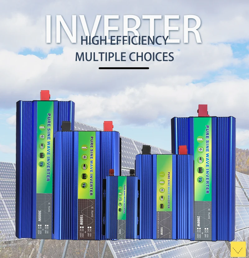 Solar Inverters Pure Sine Wave Inverter 500W 600W Power DC 12V/24V/48V To AC 220V Voltage Solar 50/60HZ Solar Car Converter
Solar Inverters Pure Sine Wave Inverter 500W 600W Power DC 12V/24V/48V To AC 220V Voltage Solar 50/60HZ Solar Car Converter
