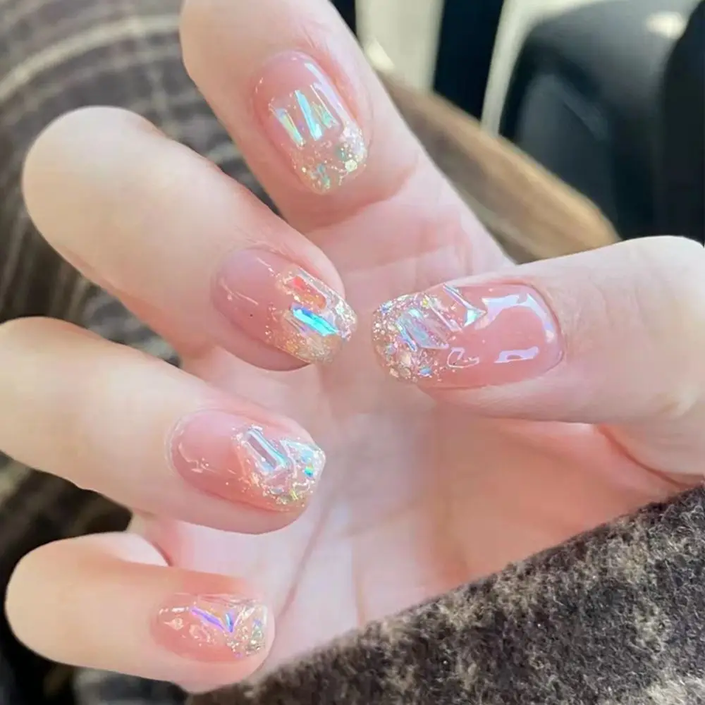 Glitter Sequins Manicure Tool Full Cover Detachable Fake Nails Nail Tips Wearable Short Round/Square Head False Nails
Glitter Sequins Manicure Tool Full Cover Detachable Fake Nails Nail Tips Wearable Short Round/Square Head False Nails
