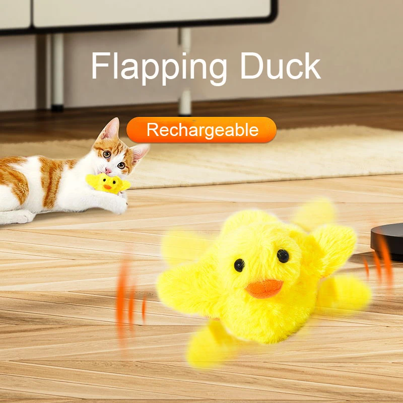 Flapping Duck Cat Toys Interactive Electric Bird Toys Washable Cat Plush Toy with Catnip Vibration Sensor Cats Game Toy Kitten
Flapping Duck Cat Toys Interactive Electric Bird Toys Washable Cat Plush Toy with Catnip Vibration Sensor Cats Game Toy Kitten