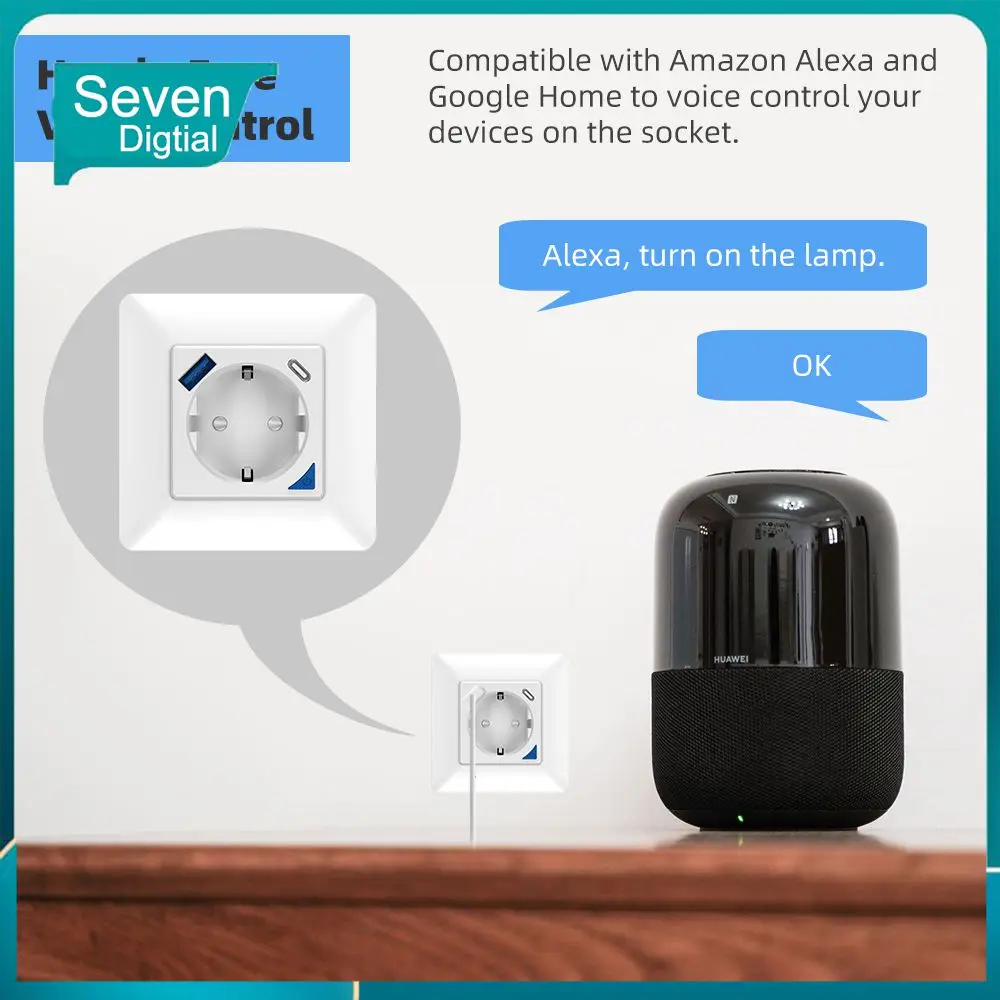 Usb Power Socket Work With Alexa Google Home Port Outlet Plug Type C/usb Port Wall Socket Eu European Standard Wifi Eu 16a Tuya
Usb Power Socket Work With Alexa Google Home Port Outlet Plug Type C/usb Port Wall Socket Eu European Standard Wifi Eu 16a Tuya