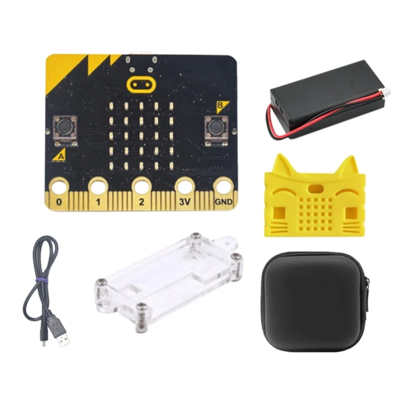 Набор для начинающих BBC Micro:Bit с защитным чехлом Microbit + кейс для микробитной батареи, программируемая обучающая макетная плата
Набор для начинающих BBC Micro:Bit с защитным чехлом Microbit + кейс для микробитной батареи, программируемая обучающая макетная плата