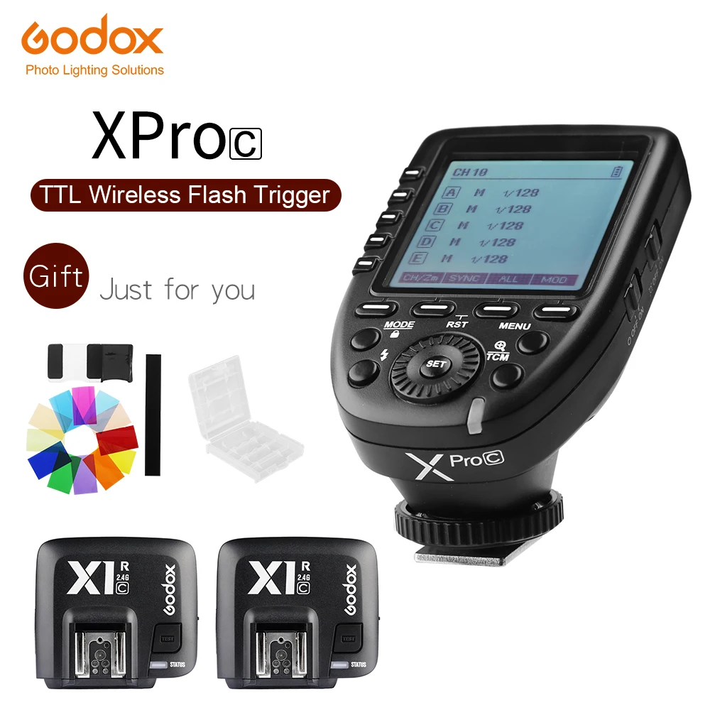 Godox Xpro-C E-TTL II 2.4G X System Wireless Control Remote Trigger with 2x X1R-C Controller Receiver compatible for Canon Flash
Godox Xpro-C E-TTL II 2.4G X System Wireless Control Remote Trigger with 2x X1R-C Controller Receiver compatible for Canon Flash