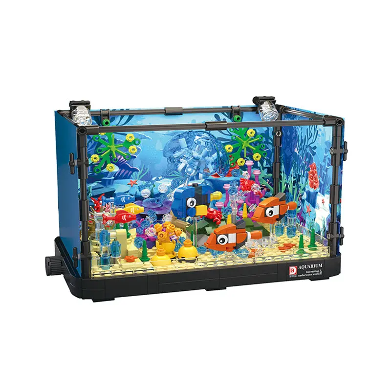 

Медуза клоун аквариум морская экологическая серия MOC 7023 морские существа кирпичи идея аквариум украшения модель подарочные игрушечные блоки