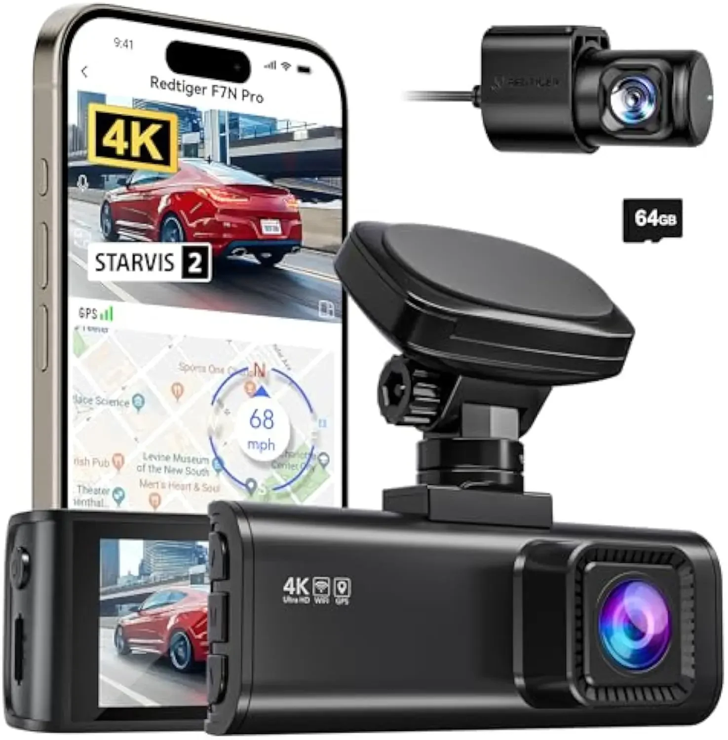 Видеорегистратор REDTIGER F7N PRO 4K с Wi-Fi, GPS, углом обзора 170° и датчиком STARVIS 2 для ночного видения
Видеорегистратор REDTIGER F7N PRO 4K с Wi-Fi, GPS, углом обзора 170° и датчиком STARVIS 2 для ночного видения
