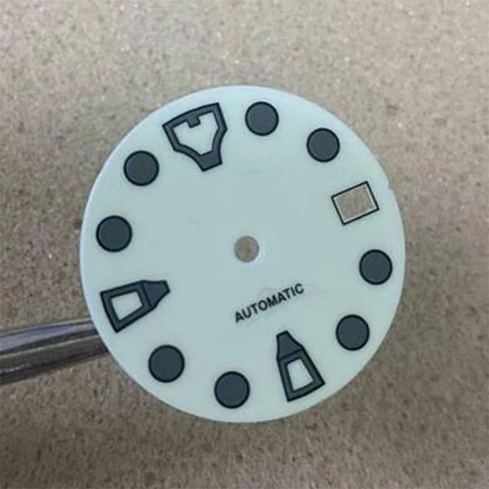 28.5mm Watch Dial PU Watch Green Luminous Dial Mechanical Modification Part for NH35/36 Movement
28.5mm Watch Dial PU Watch Green Luminous Dial Mechanical Modification Part for NH35/36 Movement