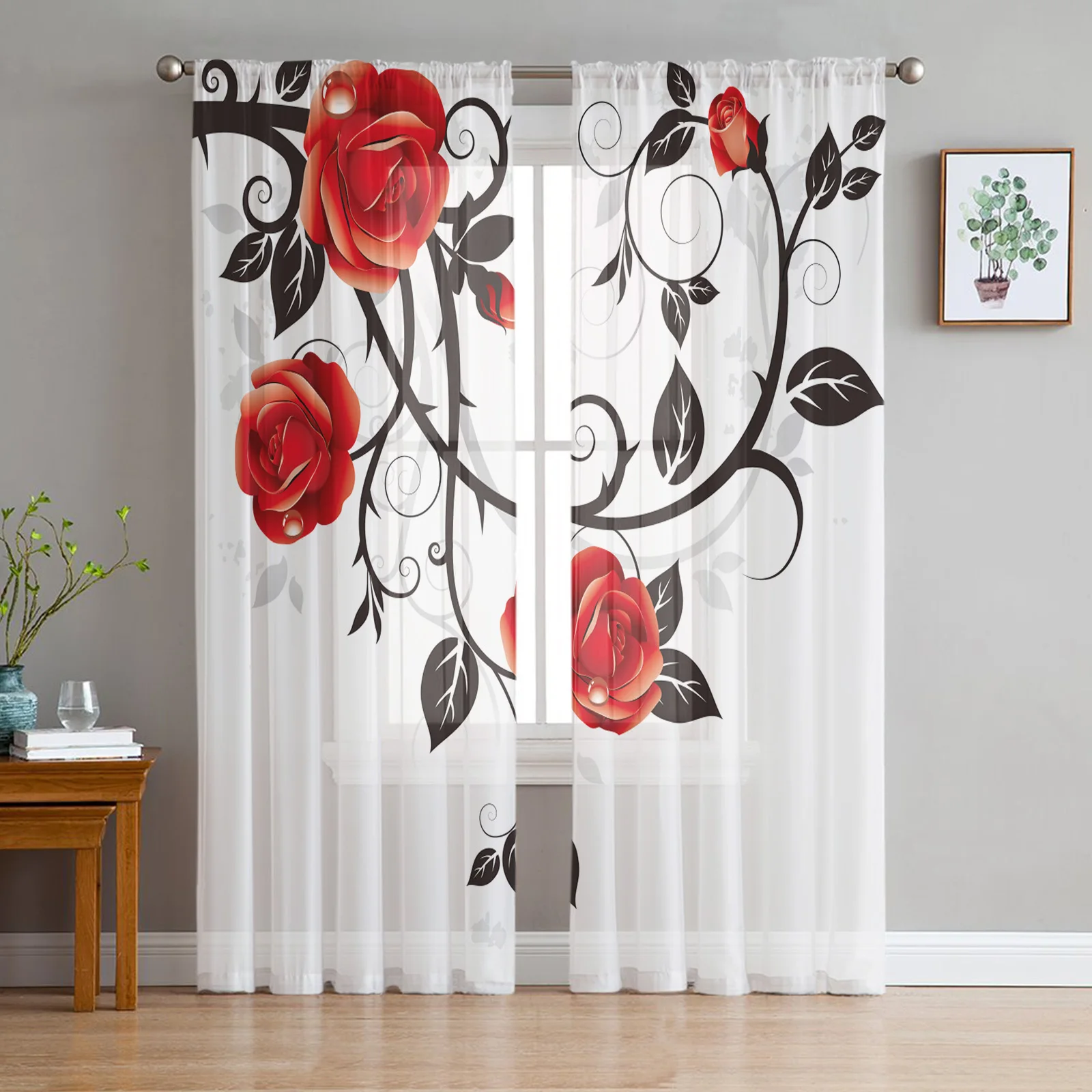 Rose Spring Beautiful Summer Sheer Curtains for Living Room Voile Curtain Bedroom Bathroom Tulle Curtains Window Drapes
Rose Spring Beautiful Summer Sheer Curtains for Living Room Voile Curtain Bedroom Bathroom Tulle Curtains Window Drapes