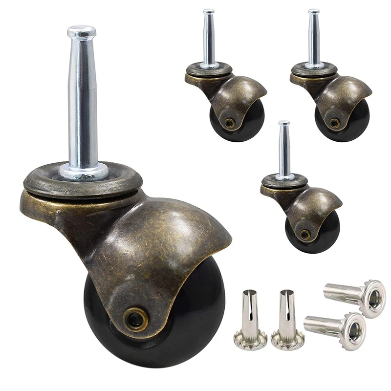 1.5Inch Ball Casters Wheels For Furniture Casters Set Of 8 With 8 X 38Mm Mounting Stem Sleeve Socket Insert Replacement
1.5Inch Ball Casters Wheels For Furniture Casters Set Of 8 With 8 X 38Mm Mounting Stem Sleeve Socket Insert Replacement