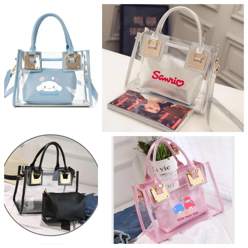 Anime Hello Kitty Kawaii Jelly Tote Bag Melody Kuromi Cinnamoroll Littletwinstars Fashion Shoulder Bag Cosmetic Bag Girl Gift
Anime Hello Kitty Kawaii Jelly Tote Bag Melody Kuromi Cinnamoroll Littletwinstars Fashion Shoulder Bag Cosmetic Bag Girl Gift